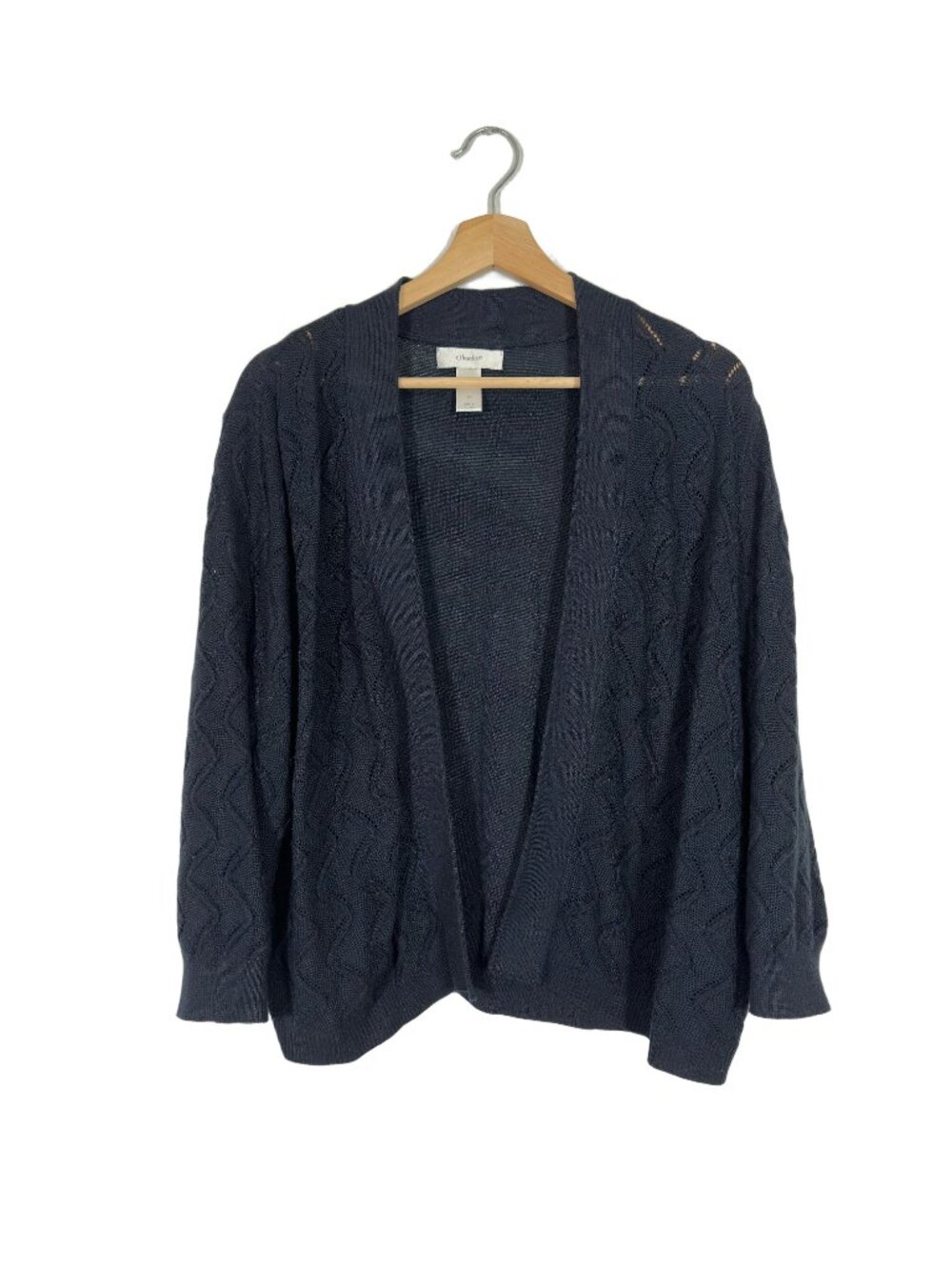 CJ Banks Women's Duster Cardigan Size 1X Navy Classic Business Casual Office
